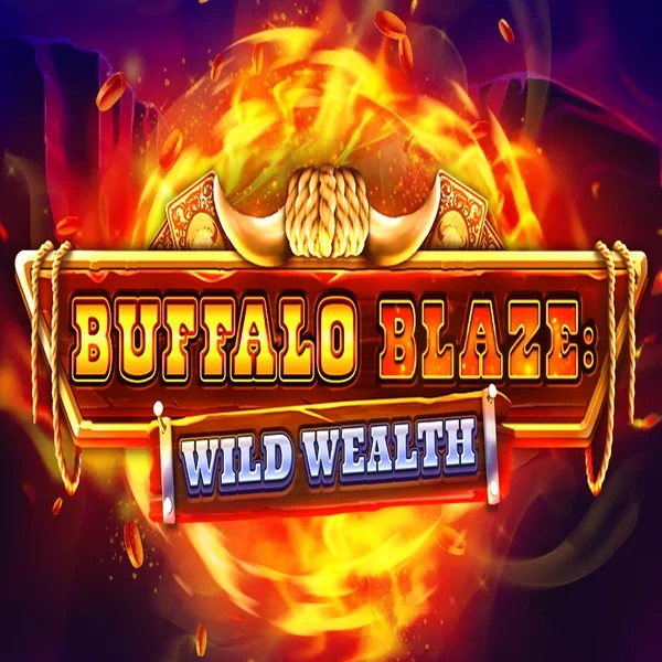 Buffalo Blaze Wild Wealth slot logo by OctoPlay at WinLion Casino