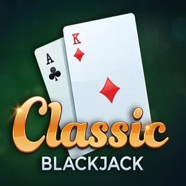 Classic Blackjack online game logo by Red Tiger Gaming on winlions.net